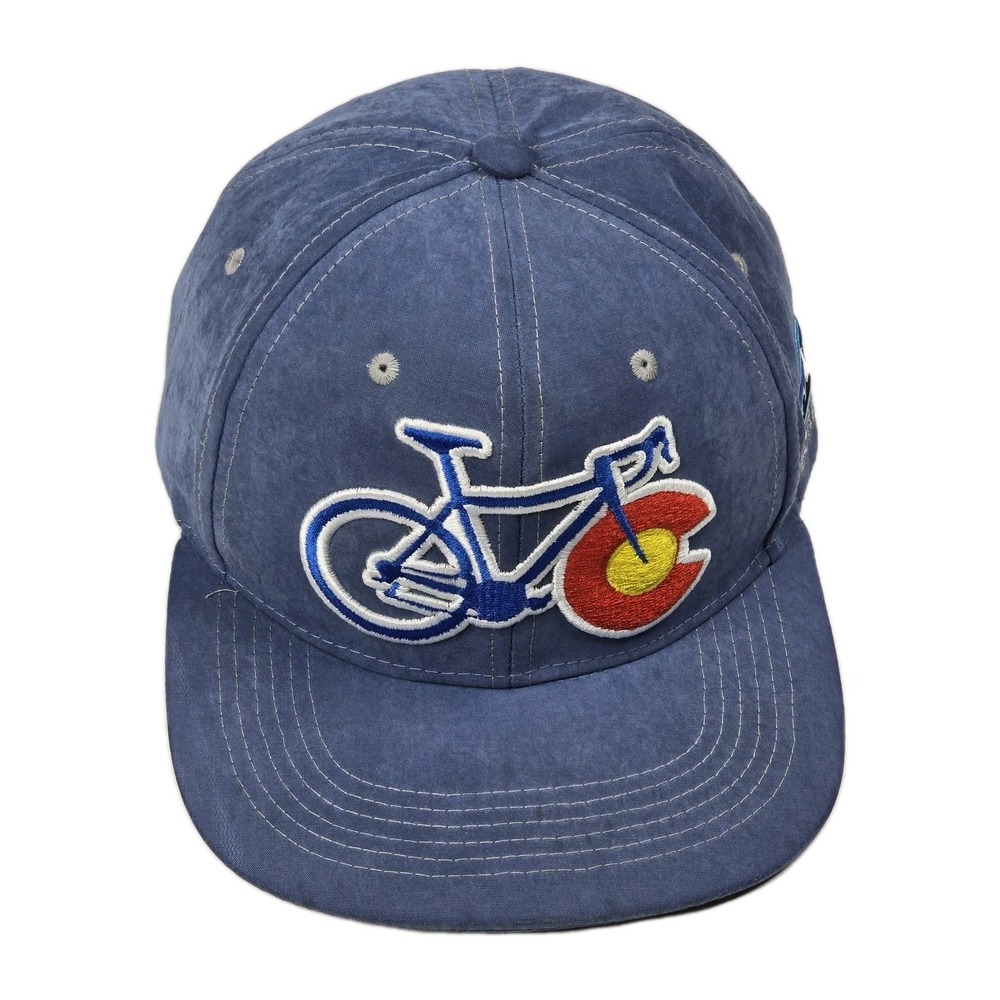 Colorado‎ Mens Retro Colorado Logo Trucker Hat Bicycle Look Blue OSFM Cap